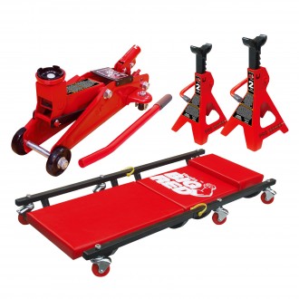 2T Trolley Jack, 2T Stands, Creeper & Chocks